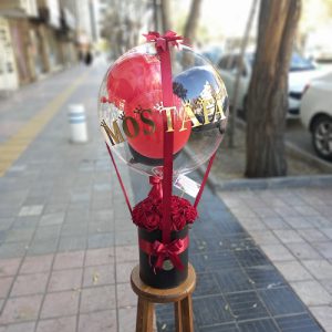 باکس بالن بادکنک دار 18 شاخه رز
