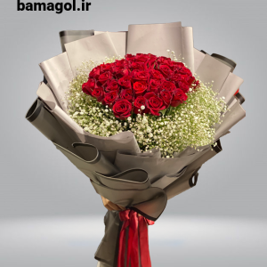 دسته گل رز هلندی ژیپسو گنبدی